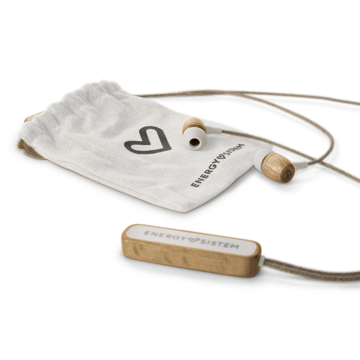 Słuchawki douszne Eco Bluetooth z drewna bukowego