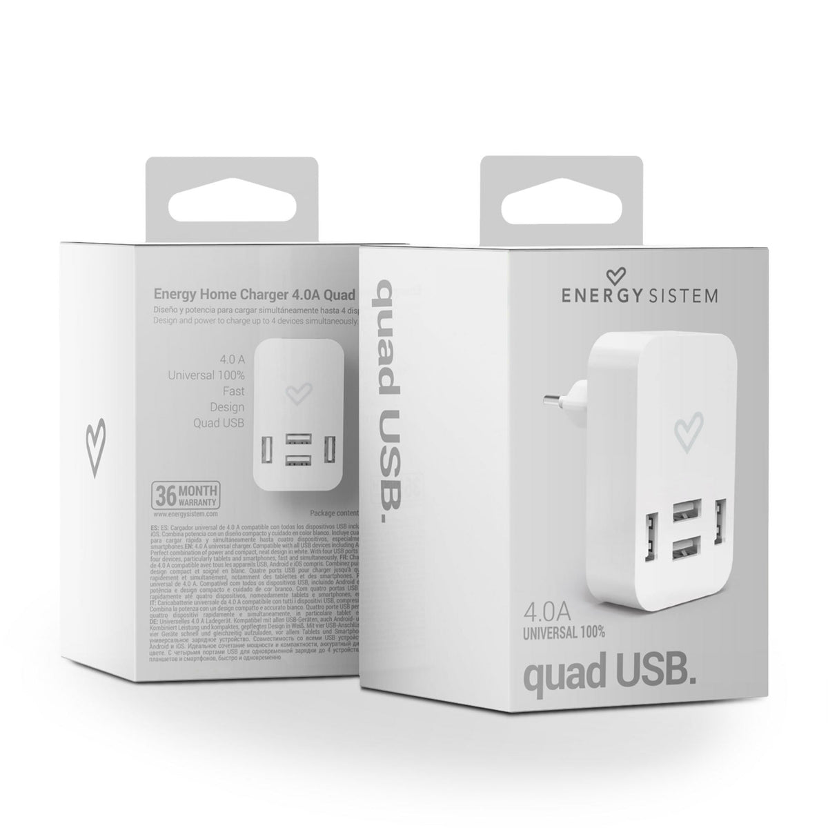Ładowarka sieciowa 4.0A Quad USB