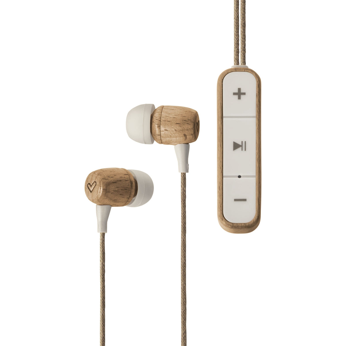 Słuchawki douszne Eco Bluetooth z drewna bukowego